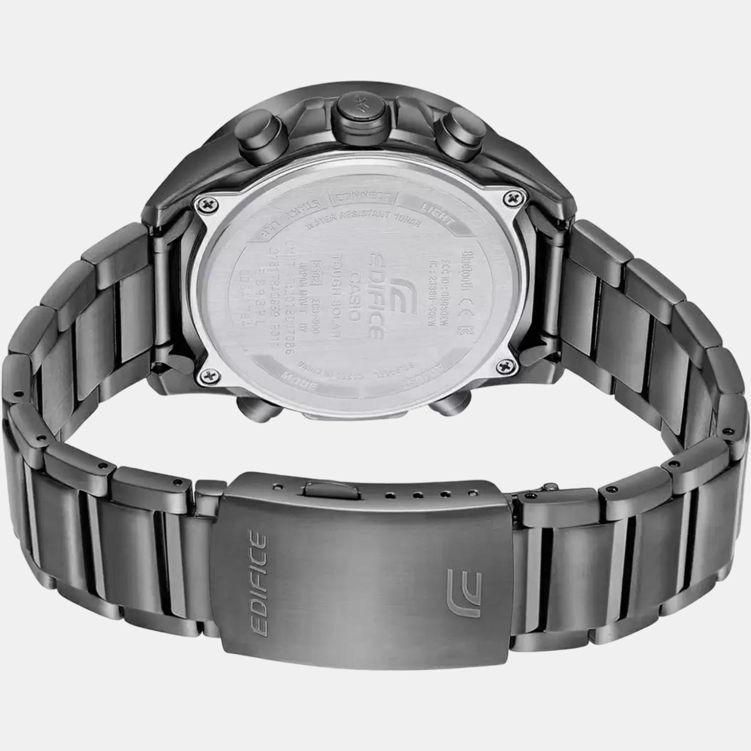 Edifice Men Quartz Black Dial Analog-Digital Stainless Steel Watch ED527