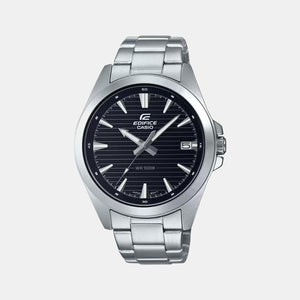 Edifice Men Quartz Black Dial Analog Stainless Steel Watch ED535