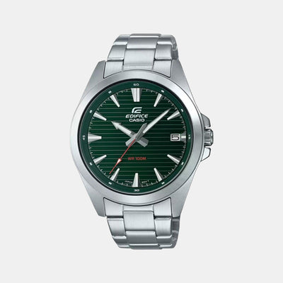 Edifice Men Quartz Green Dial Analog Stainless Steel Watch ED537