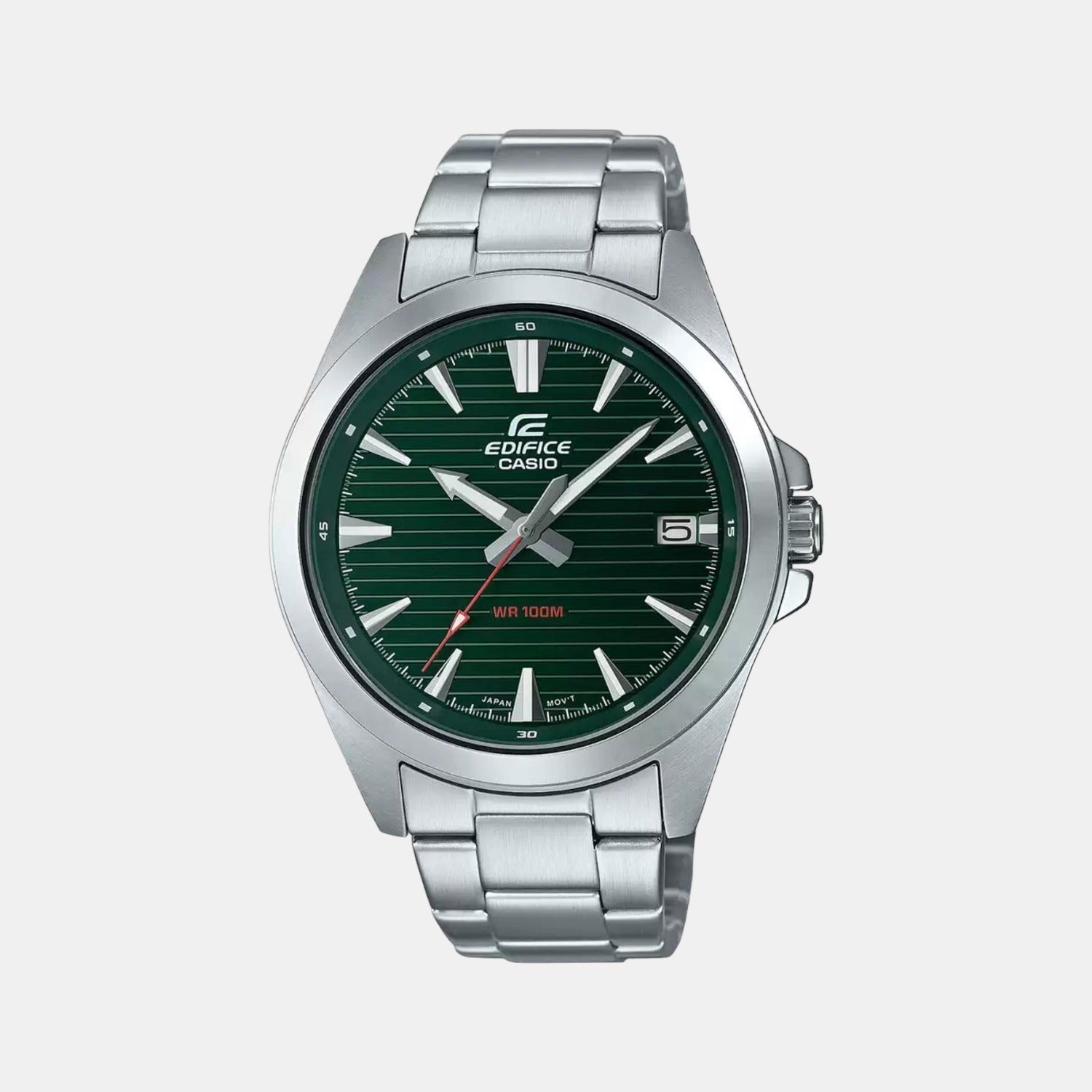 Edifice Men Quartz Green Dial Analog Stainless Steel Watch ED537