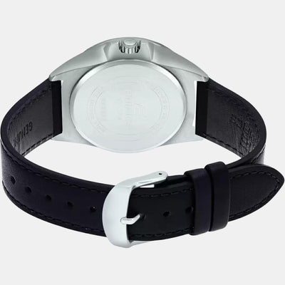 Edifice Men Quartz Black Dial Analog Leather Watch ED538
