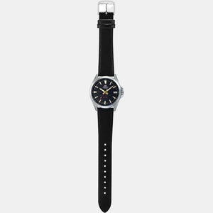 Edifice Men Quartz Black Dial Analog Leather Watch ED538