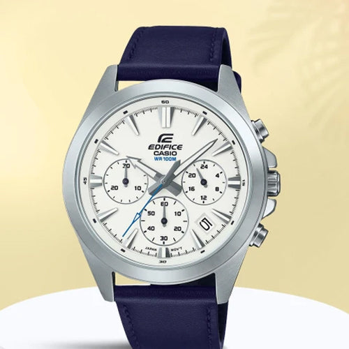 Casio Edifice Standard Chronograph White Dial Men 43.9mm ED543 EFV-630L-7AV