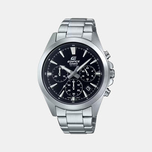 Edifice Men Quartz Black Dial Chronograph Stainless Steel Watch ED544