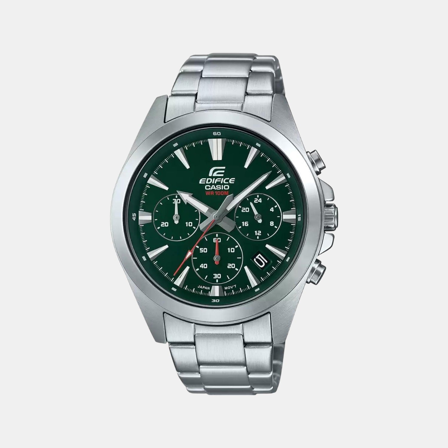 Edifice Men Quartz Green Dial Chronograph Stainless Steel Watch ED546