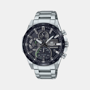 Edifice Men Quartz Black Dial Chronograph Stainless Steel Watch ED547