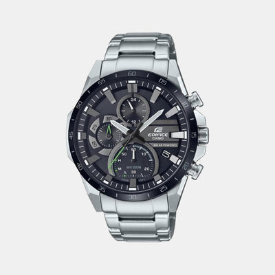 Edifice Men Quartz Black Dial Chronograph Stainless Steel Watch ED547