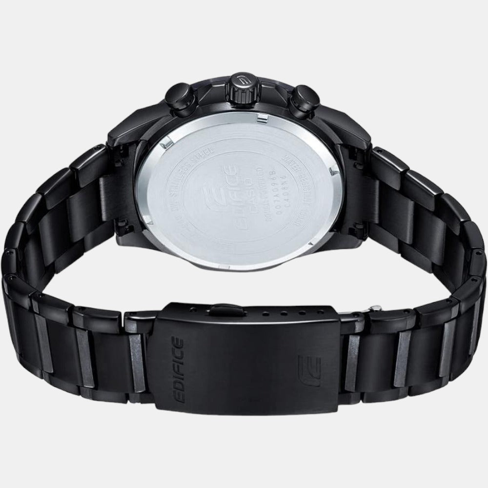 Edifice Men Quartz Black Dial Chronograph Stainless Steel Watch ED548