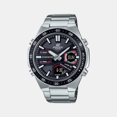 Edifice Men Quartz Black Dial Chronograph Stainless Steel Watch ED551