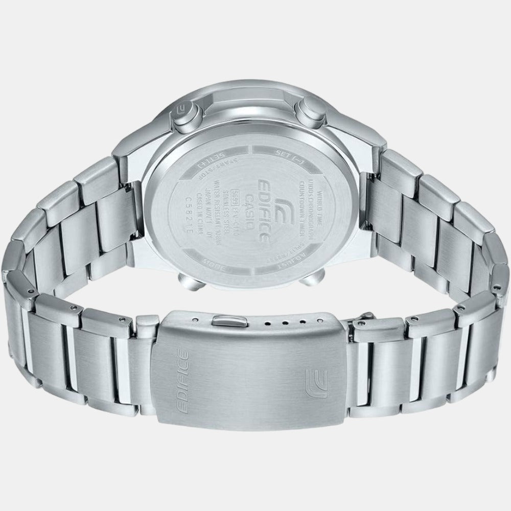 Edifice Men Quartz Black Dial Chronograph Stainless Steel Watch ED551