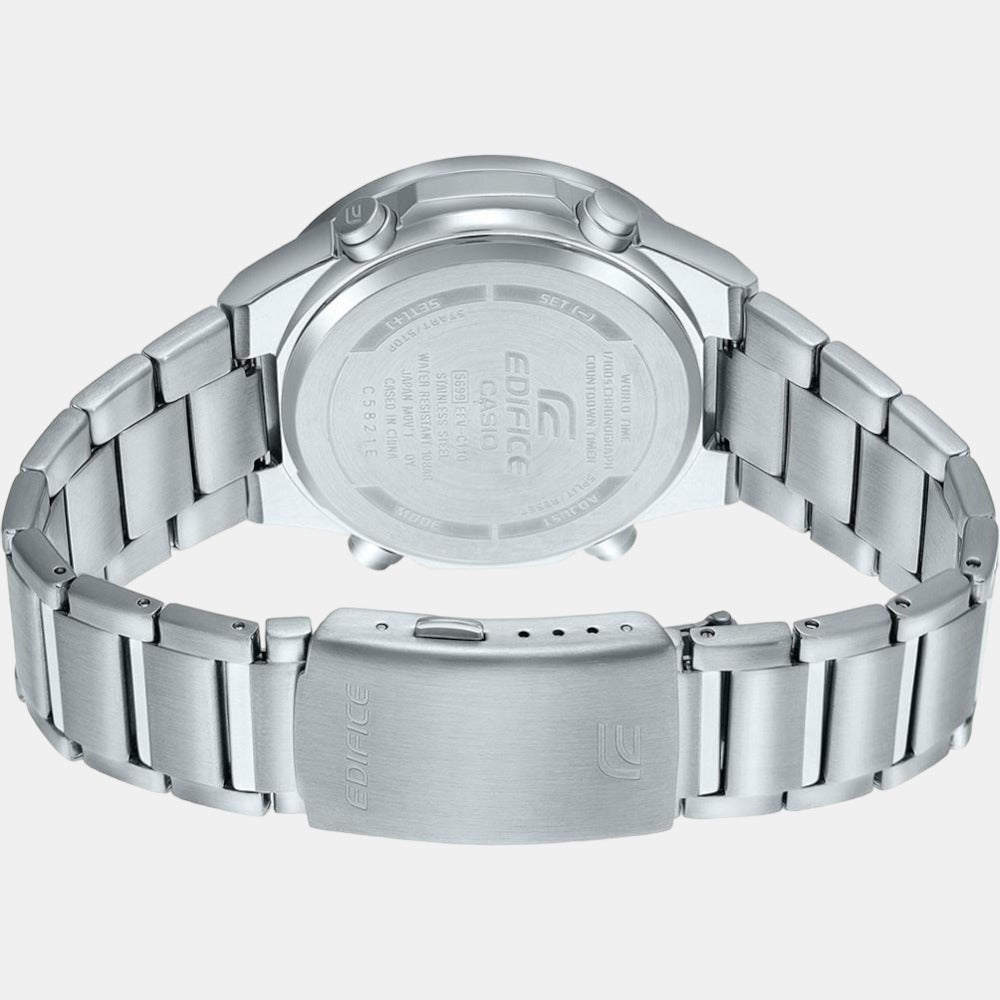 Edifice Men Quartz Blue Dial Chronograph Stainless Steel Watch ED552
