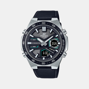 Edifice Men Quartz Black Dial Chronograph Stainless Steel Watch ED553