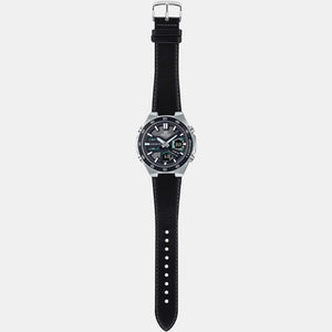 Edifice Men Quartz Black Dial Chronograph Stainless Steel Watch ED553