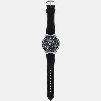 Edifice Men Quartz Black Dial Chronograph Stainless Steel Watch ED553