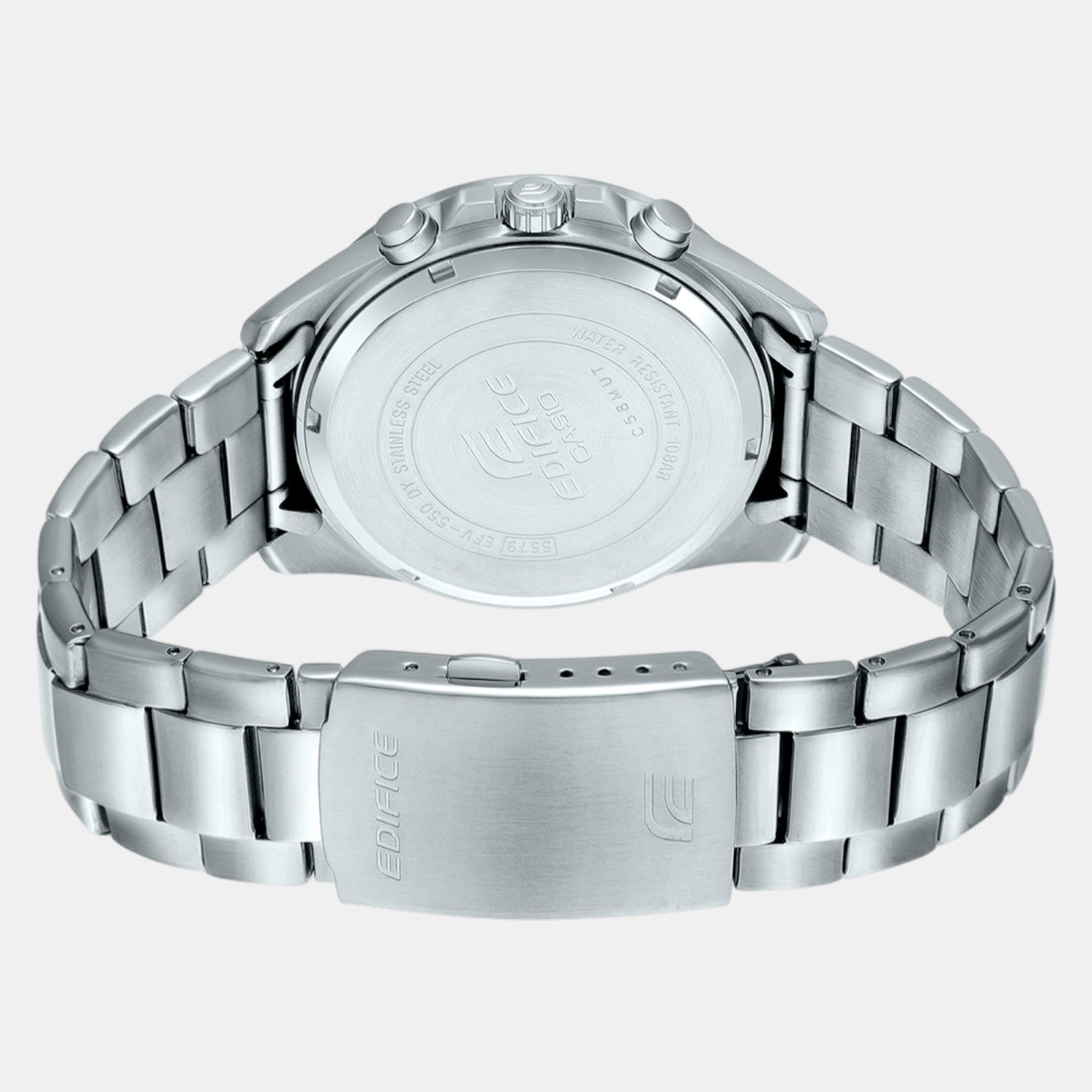 Edifice Men Quartz Blue Dial Analog Stainless Steel Watch ED555