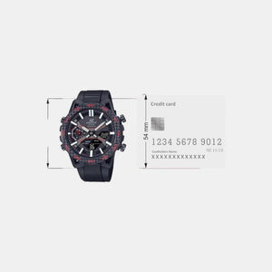 Edifice Men Quartz Black Dial Analog-Digital Resin Watch ED563