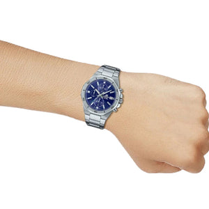 Casio Edifice Standard Chronograph Blue Dial Men 44.3mm ED584 EFV-640D-2AV