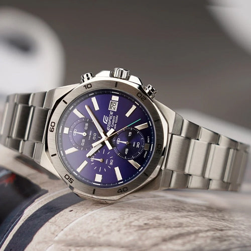 Casio Edifice Standard Chronograph Blue Dial Men 44.3mm ED584 EFV-640D-2AV