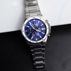 Casio Edifice Standard Chronograph Blue Dial Men 44.3mm ED584 EFV-640D-2AV