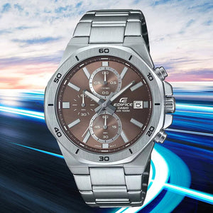 Casio Edifice Standard Chronograph Brown Dial Men 44.3mm ED585 EFV-640D-5AV