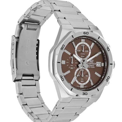 Casio Edifice Standard Chronograph Brown Dial Men 44.3mm ED585 EFV-640D-5AV