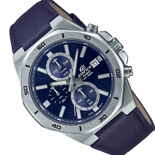Casio Edifice Standard Chronograph Blue Dial Men 44.3mm ED587 EFV-640L-2AV
