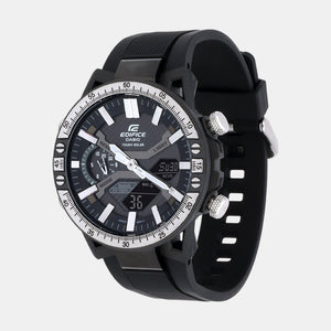 Edifice Men Quartz Black Dial Analog-Digital Resin Watch ED588