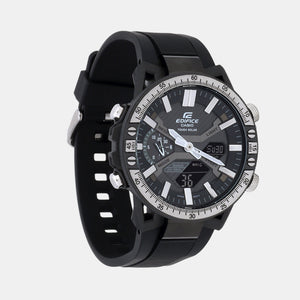 Edifice Men Quartz Black Dial Analog-Digital Resin Watch ED588