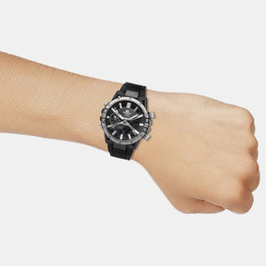 Edifice Men Quartz Black Dial Analog-Digital Resin Watch ED588