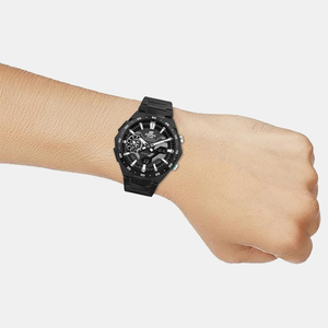 Edifice Men Quartz Black Dial Analog-Digital Stainless Steel Watch ED589