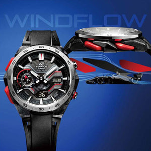 Casio Edifice Windflow Black Dial Men 48.2mm ED591 ECB-2200P-1A