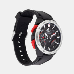 Edifice Men Quartz Black Dial Analog-Digital Resin Watch ED591