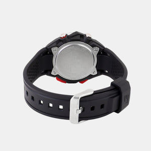 Edifice Men Quartz Black Dial Analog-Digital Resin Watch ED591
