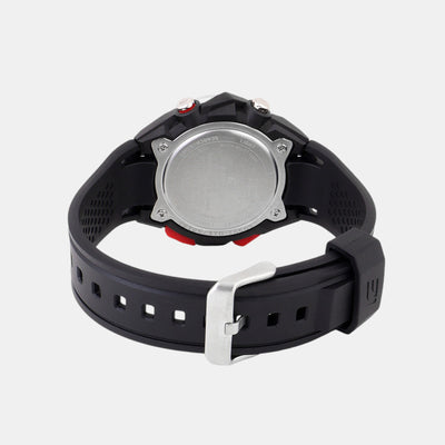 Edifice Men Quartz Black Dial Analog-Digital Resin Watch ED591