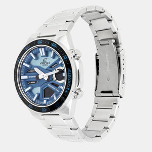 Edifice Men Quartz Blue Dial Analog-Digital Stainless Steel Watch ED599