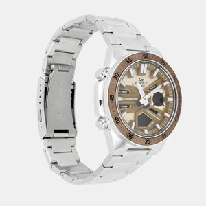 Edifice Men Quartz Brown Dial Analog-Digital Stainless Steel Watch ED600