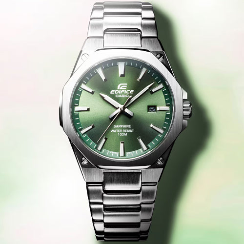 Casio Edifice 3-Hand Analog Green Dial Men 39.9mm ED603 EFR-S108D-3AV