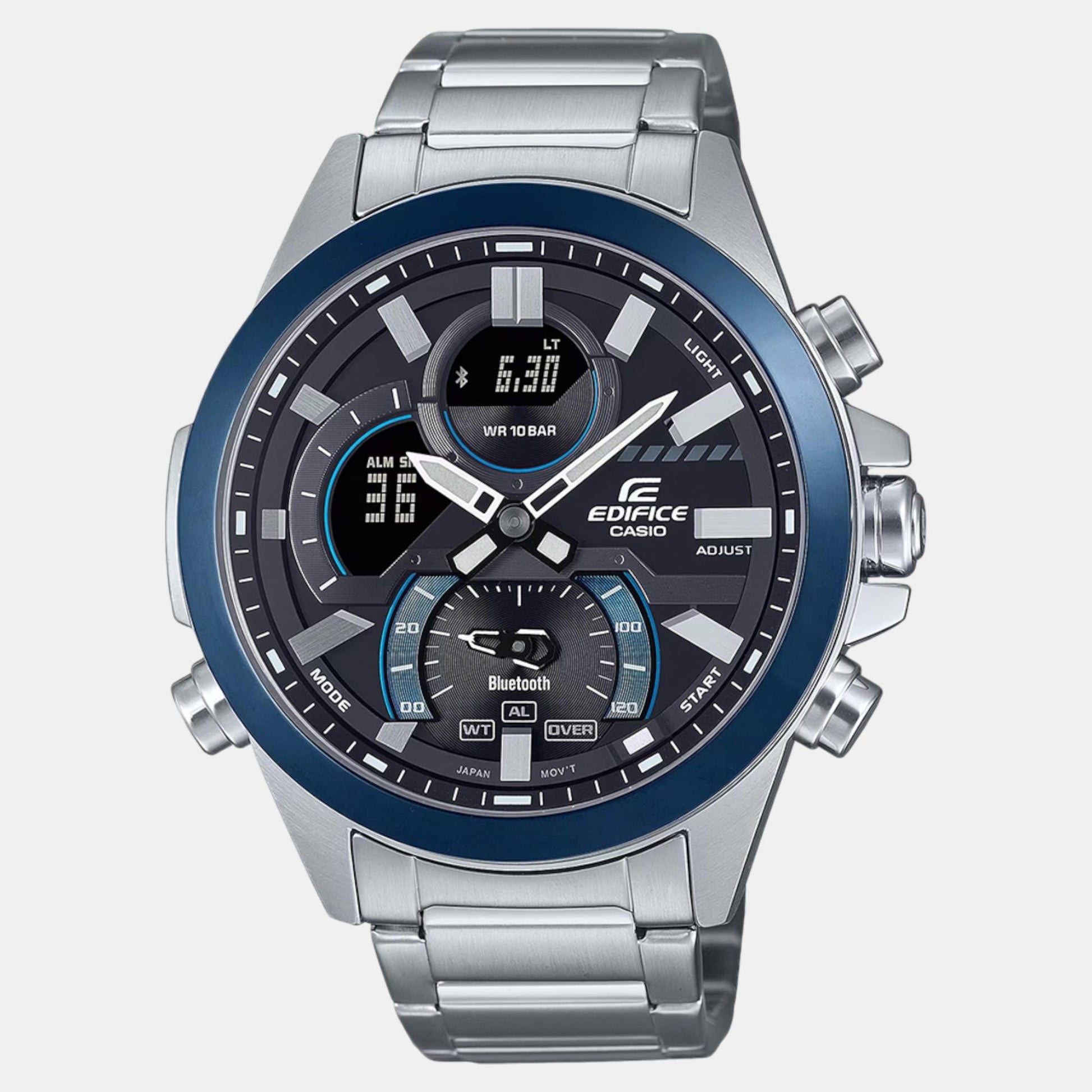 Edifice Men Quartz Black Dial Analog-Digital Resin Watch ED606