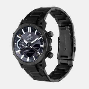 Edifice Men Quartz Black Dial Analog-Digital Stainless Steel Watch ED608