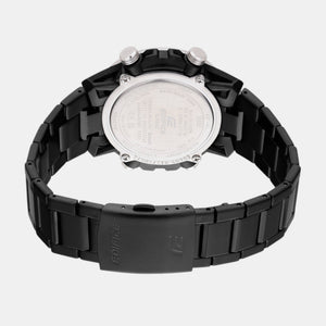 Edifice Men Quartz Black Dial Analog-Digital Stainless Steel Watch ED609
