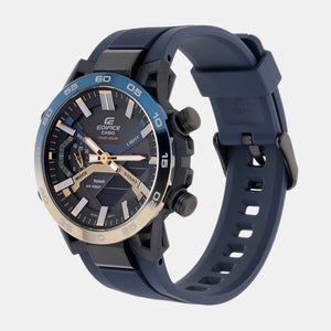Edifice Men Quartz Black Dial Analog-Digital Resin Watch ED610