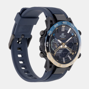 Edifice Men Quartz Black Dial Analog-Digital Resin Watch ED610