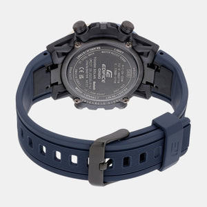 Edifice Men Quartz Black Dial Analog-Digital Resin Watch ED610