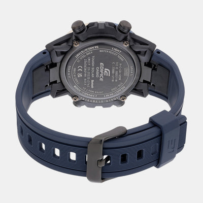Edifice Men Quartz Black Dial Analog-Digital Resin Watch ED610