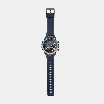 Edifice Men Quartz Black Dial Analog-Digital Resin Watch ED610