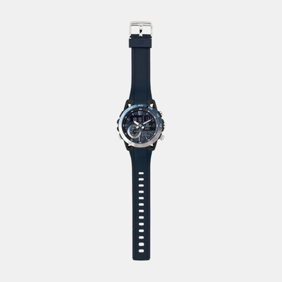 Edifice Men Quartz Black Dial Analog-Digital Resin Watch ED612