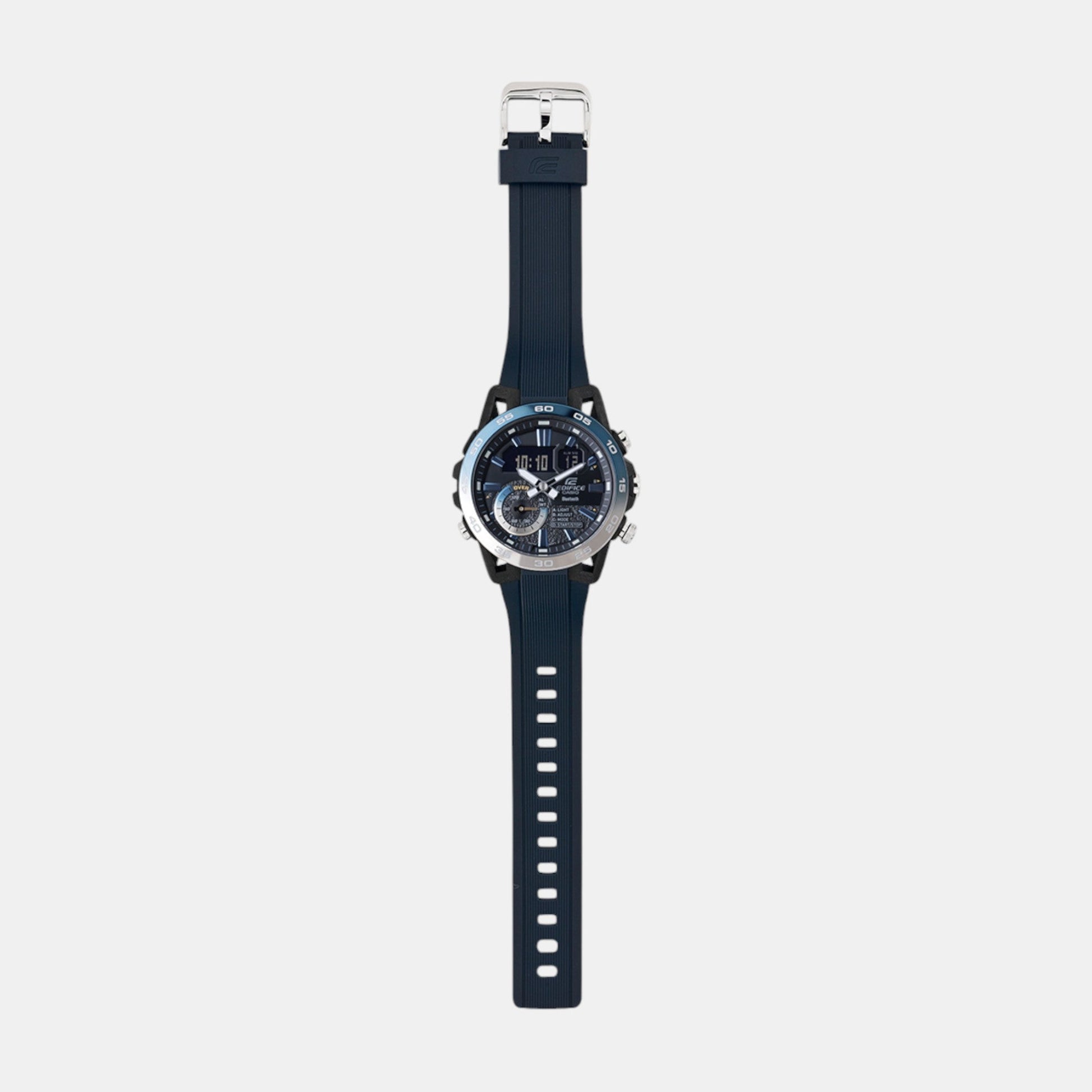 Edifice Men Quartz Black Dial Analog-Digital Resin Watch ED612