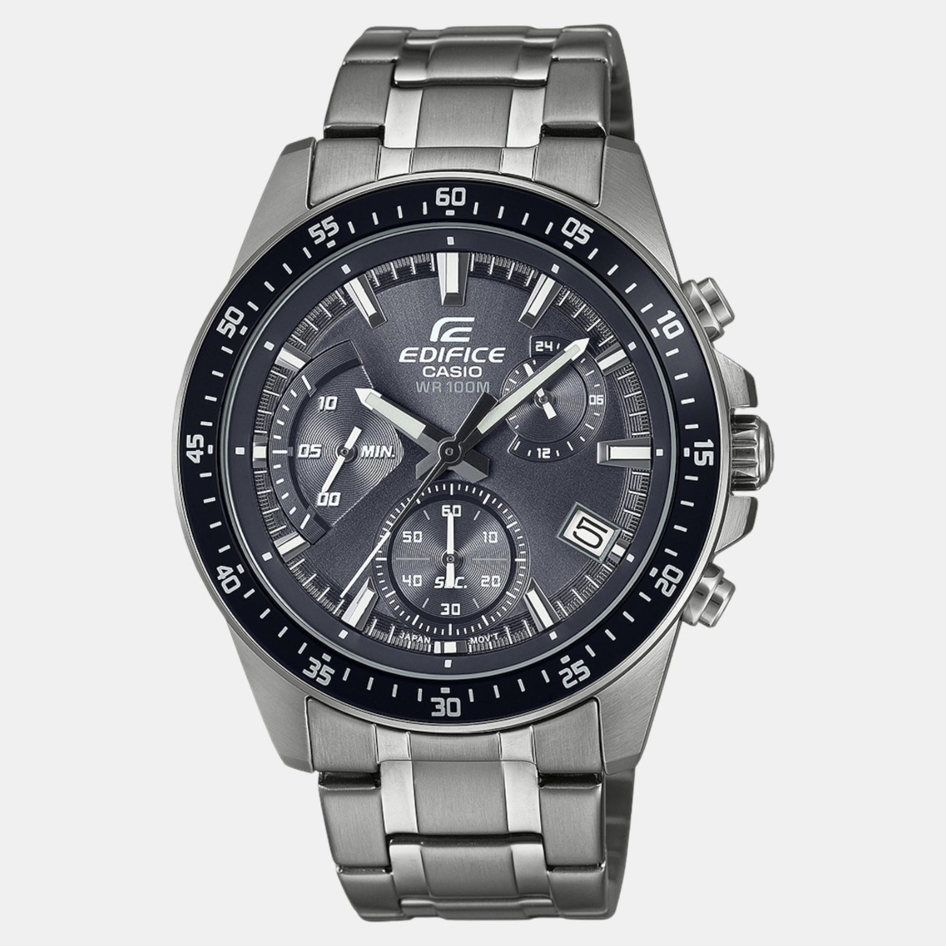 Edifice Men Quartz Grey Dial Chronograph Stainless Steel Watch ED622