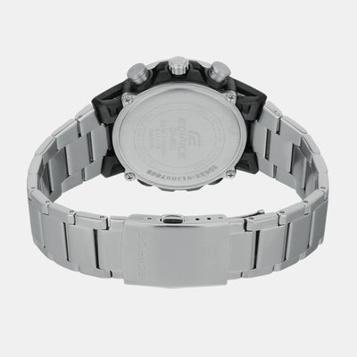 Edifice Men Quartz Silver Dial Chronograph Stainless Steel Watch ED628