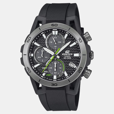 Edifice Men Quartz Black Dial Chronograph Resin Watch ED630